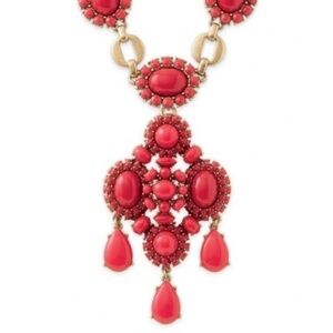 Stella & Dot Sardinia Vibrant Red Statement Necklace